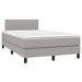 Pat box spring cu saltea, gri deschis, 120x200 cm, textil - WALTI WALTI