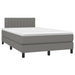 Pat box spring cu saltea, gri închis, 120x200 cm, textil - WALTI WALTI