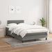 Pat box spring cu saltea, gri închis, 120x200 cm, textil - WALTI WALTI