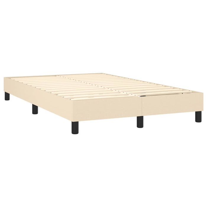 Pat box spring cu saltea, crem, 120x200 cm, textil - WALTI WALTI