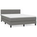 Pat box spring cu saltea, gri închis, 140x190 cm, textil - WALTI WALTI