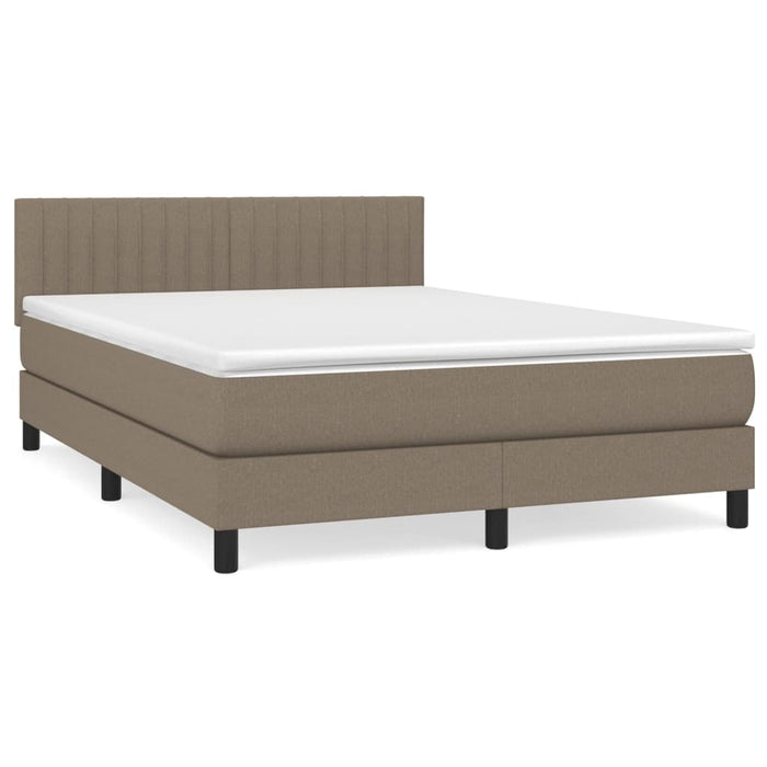 Pat continental cu saltea gri taupe 140x200 cm material textil - WALTI WALTI