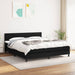 Pat box spring cu saltea, negru, 160x200 cm, textil - WALTI WALTI