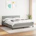Pat continental, gri deschis, 180x200 cm, material textil - WALTI WALTI