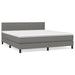 Pat box spring cu saltea, gri închis, 180x200 cm, textil - WALTI WALTI