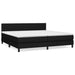 Pat box spring cu saltea, negru, 200x200 cm, textil - WALTI WALTI