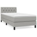 Pat box spring cu saltea, gri deschis, 80x200 cm, textil - WALTI WALTI