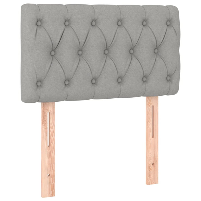 Pat box spring cu saltea, gri deschis, 80x200 cm, textil - WALTI WALTI