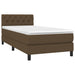 Pat box spring cu saltea, maro închis, 80x200 cm, textil - WALTI WALTI
