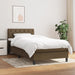 Pat box spring cu saltea, maro închis, 80x200 cm, textil - WALTI WALTI