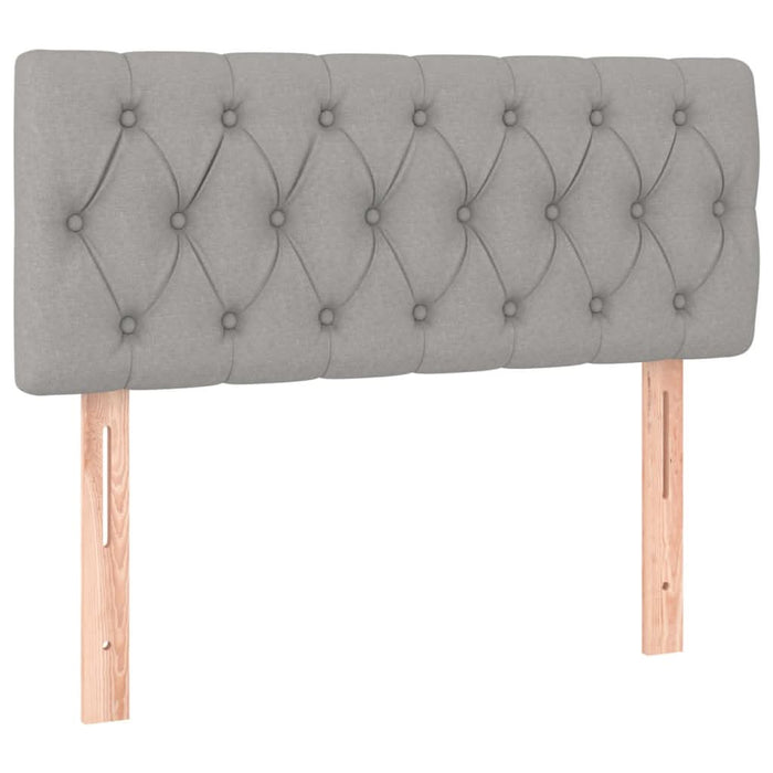 Pat box spring cu saltea, gri deschis, 90x190 cm, textil - WALTI WALTI