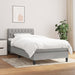 Pat box spring cu saltea, gri deschis, 90x190 cm, textil - WALTI WALTI