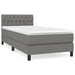 Pat box spring cu saltea, gri închis, 90x190 cm, textil - WALTI WALTI