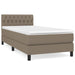 Pat box spring cu saltea, gri taupe, 90x190 cm, textil - WALTI WALTI