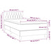 Pat box spring cu saltea, crem, 90x200 cm, textil - WALTI WALTI