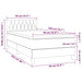 Pat box spring cu saltea, albastru, 90x200 cm, textil - WALTI WALTI