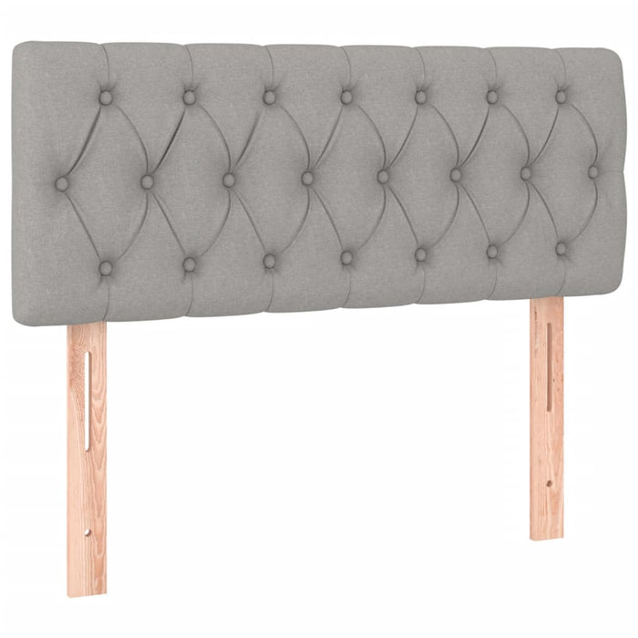 Pat box spring cu saltea, gri deschis, 100x200 cm, textil - WALTI WALTI