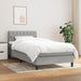Pat box spring cu saltea, gri deschis, 100x200 cm, textil - WALTI WALTI