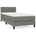 Pat box spring cu saltea, gri închis, 100x200 cm, textil - WALTI WALTI