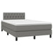 Pat box spring cu saltea, gri închis, 120x200 cm, textil - WALTI WALTI