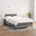 Pat box spring cu saltea, gri închis, 120x200 cm, textil - WALTI WALTI