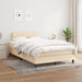 Pat box spring cu saltea, crem, 120x200 cm, textil - WALTI WALTI