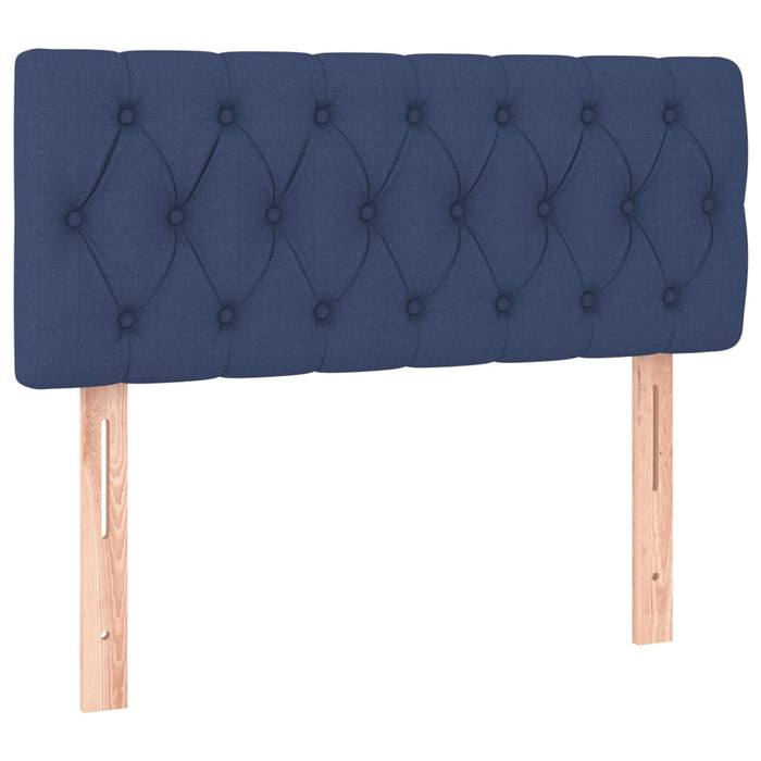Pat box spring cu saltea, albastru, 120x200 cm, textil - WALTI WALTI