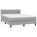 Pat box spring cu saltea, gri deschis, 140x190 cm, textil - WALTI WALTI