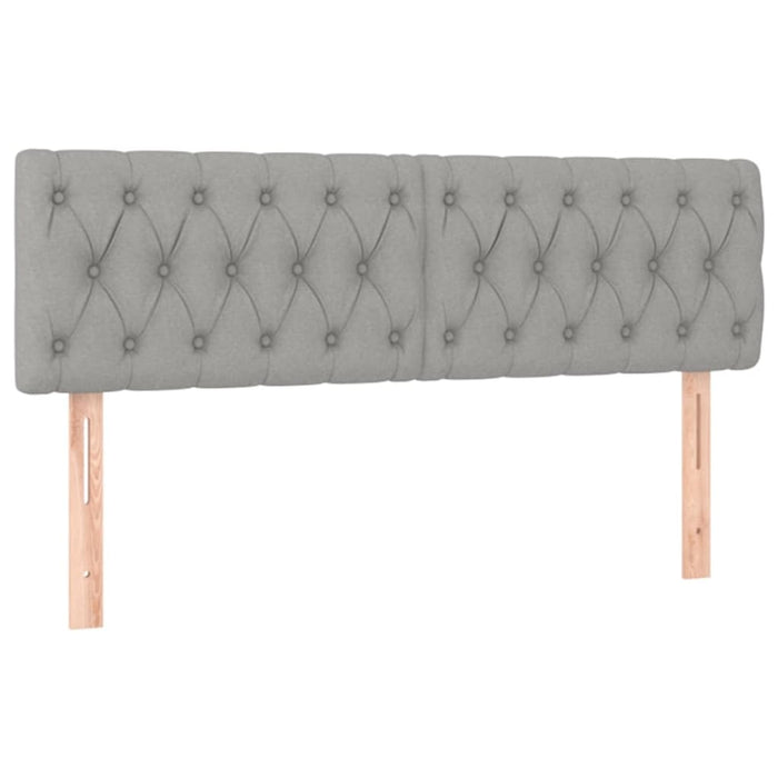 Pat box spring cu saltea, gri deschis, 140x190 cm, textil - WALTI WALTI