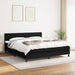 Pat box spring cu saltea, negru, 160x200 cm, textil - WALTI WALTI