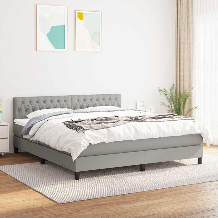Pat continental, gri deschis, 180x200 cm, material textil - WALTI WALTI