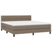 Pat continental cu saltea, gri taupe, 180x200 cm, textil - WALTI WALTI