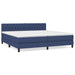 Pat box spring cu saltea, albastru, 200x200 cm, textil - WALTI WALTI