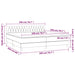 Pat box spring cu saltea, albastru, 200x200 cm, textil - WALTI WALTI
