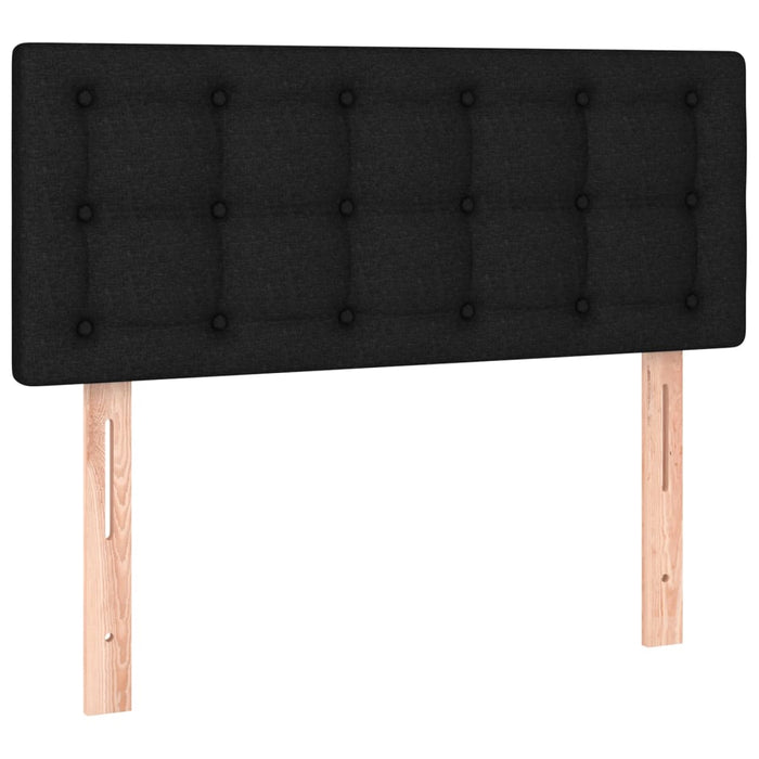 Pat box spring cu saltea, negru, 90x190 cm, textil - WALTI WALTI