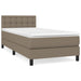 Pat box spring cu saltea, gri taupe, 90x190 cm, textil - WALTI WALTI