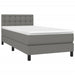 Pat box spring cu saltea, gri închis, 90x200 cm, textil - WALTI WALTI