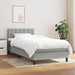 Pat box spring cu saltea, gri deschis, 100x200 cm, textil - WALTI WALTI