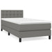 Pat box spring cu saltea, gri închis, 100x200 cm, textil - WALTI WALTI
