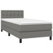 Pat box spring cu saltea, gri închis, 100x200 cm, textil - WALTI WALTI