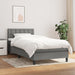 Pat box spring cu saltea, gri închis, 100x200 cm, textil - WALTI WALTI