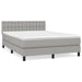 Pat box spring cu saltea, gri deschis, 140x190 cm, textil - WALTI WALTI