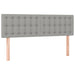 Pat box spring cu saltea, gri deschis, 140x190 cm, textil - WALTI WALTI