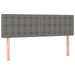 Pat box spring cu saltea, gri închis, 140x190 cm, textil - WALTI WALTI