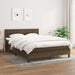 Pat box spring cu saltea, maro închis, 140x200 cm, textil - WALTI WALTI