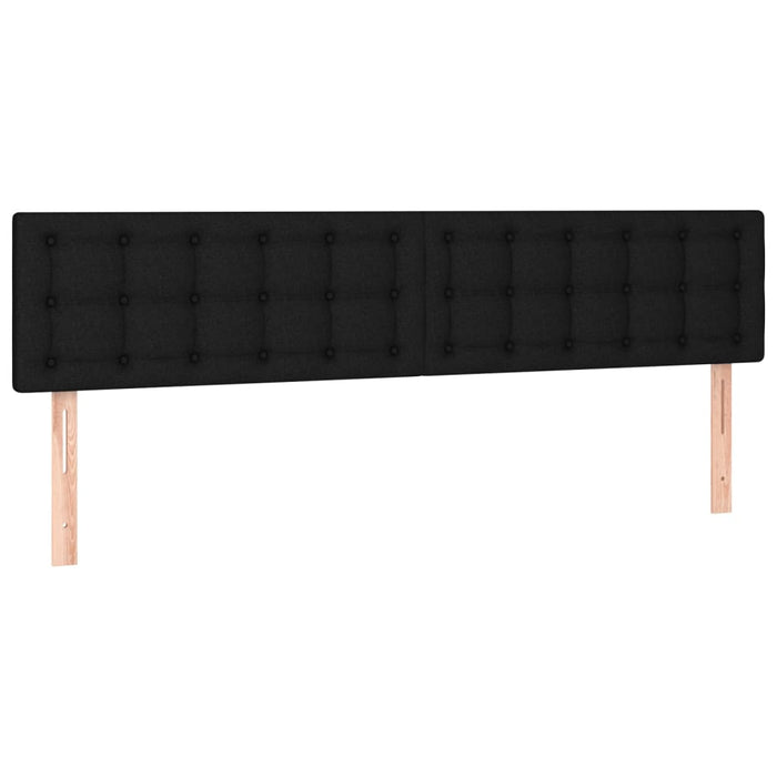 Pat box spring cu saltea, negru, 180x200 cm, catifea WALTI