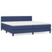 Pat box spring cu saltea, albastru, 200x200 cm, textil - WALTI WALTI