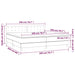 Pat box spring cu saltea, albastru, 200x200 cm, textil - WALTI WALTI