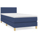 Pat box spring cu saltea, albastru, 80x200 cm, textil - WALTI WALTI