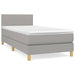 Pat box spring cu saltea, gri deschis, 90x190 cm, textil - WALTI WALTI